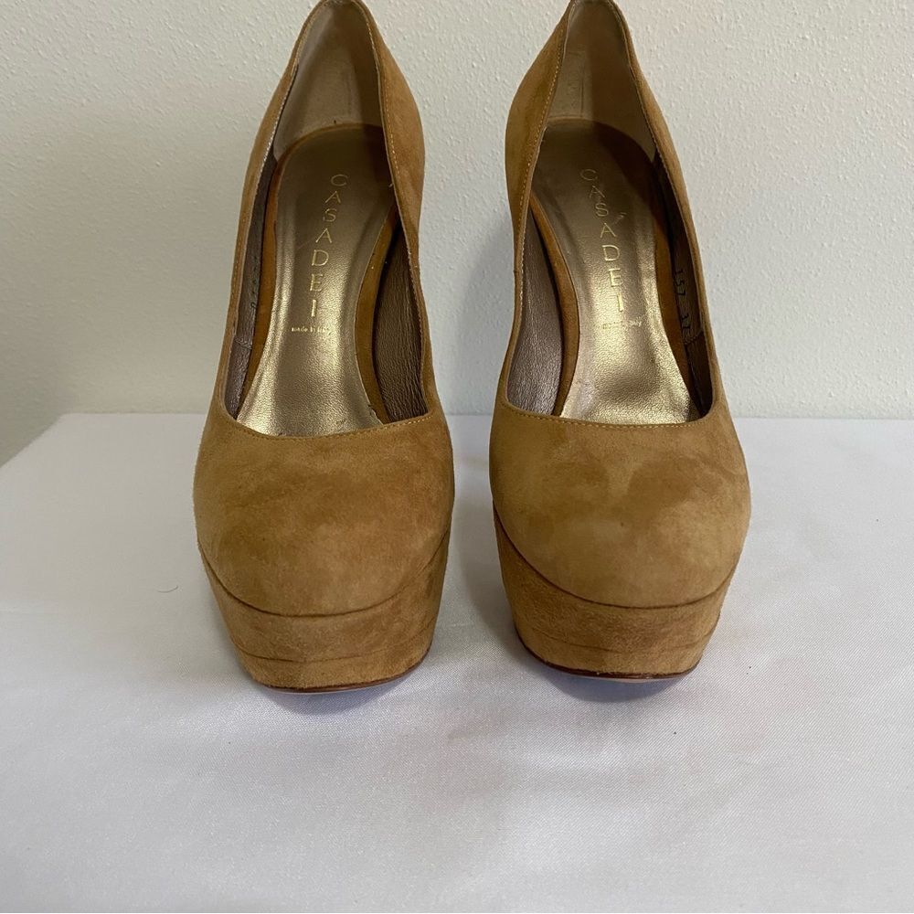 CASADEI Suede Triple Platform Heels - Picture 3 of 12